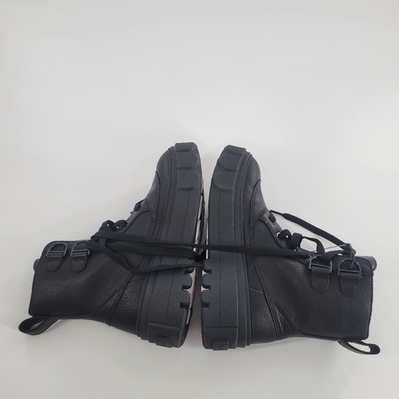 Sorel Caribou Boot Lace Up Black Leather Rubber Size 8 New - Picture 6 of 7